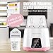 Baby Bottle Warmer for Breastmilk Digital Smart Universal Double Dual Electric for Twins - Baby Bottle Steam Sterilizer Glass Plastic - 5 in 1 US Certified - LCD Touchscreen Timer - Breastmilk Warmer