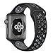 Inteny Apple Watch Band Series 1 Series 2, Soft Silicone Sport Band Replacement Wrist Strap for iWatch, 42mm M/L Black&Cool Gray