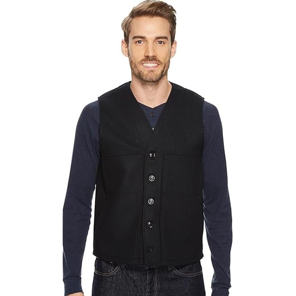 Filson Mens Mackinaw Wool Vest Navy XX-Large at Amazon Men's