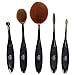 BMC 5pc Luminous Perfecting Curve Makeup Brush Kit For Foundation Contouring Blending Highlighting Brow Work and More