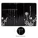 WALNEW Passport Holder Cover RFID Blocking Case Travelling Passport Cards Carrier Wallet Case (Black Flowers)