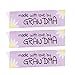 Wunderlabel Made with Love by Grandma Nana Grandmother Floral Crafting Fashion Woven Ribbon Ribbons Tag Clothing Sewing Sew Clothes Garment Fabric Material Embroidered Tags, Black on Pink, 25 Labels