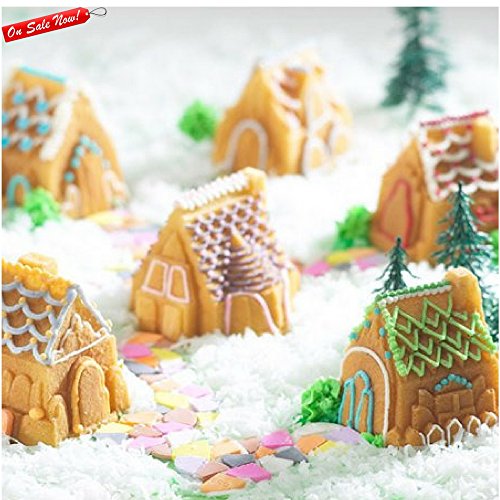 Stainless Steel Round Cake Pan Village House Miniature Nonstick Fun Christams 6 Cup Baking Performance & eBook by BADA shop