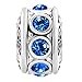 ThirdTimeCharm September Birthstone Spacer Charm Beads For European Charm Bracelets