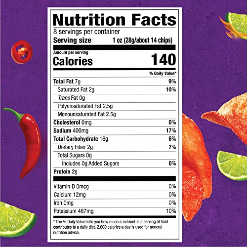 Takis Kettlez Fuego Potato Chips, Hot Chili Pepper and Lime Artificially Flavored Chips, 8 Ounce Bag