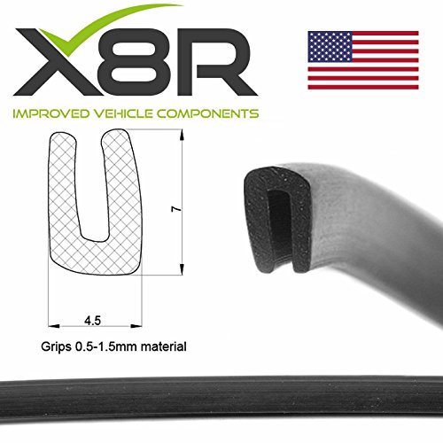 Small Black Rubber U Channel Edging Seal Trim Edge Dent Scratch Protect Bumper X8R0109