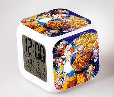 Amazon 新しいドラゴンボールの悟空の息子クリエイティブの 1 ピース Led アラームクロックデジタルクロックデスクアラームクロックカレンダースヌーズアラームクロック 置き時計 掛け時計 オンライン通販