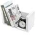 MyGift White Wood Desktop Bookshelf Organizer, Expandable Adjustable Display Shelf Book Rack