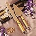 Gold Diamond Heart Shaped Cake Server and Cake Knife Set Party Supplies