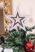 Clever Creations Christmas 8 Inch Tree Topper Flat Star Decoration, Glitter Treetop Holiday Home Décor, Silver