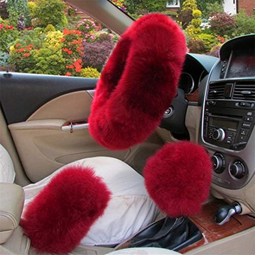 ウィンターカー ハンドルカバー 3点セット オーストラリア産ウール暖かいファー本革カバー B07kkjv8v4 ハンドルカバー 12色 B07kkjv8v4 Hkghvjk Hkghvjk