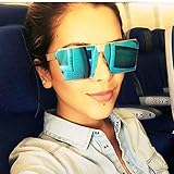 Ikevan 2017 Newest Women Men Vintage Retro Glasses Unisex Fashion Aviator Mirror Lens Travel Sungla (01)