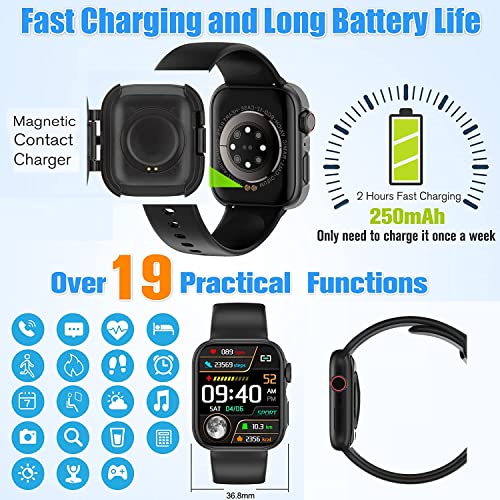 Smart Watch (Answer/Make Call), Smartwatch Fitness Tracker for Android and iOS Phones with Heart Rate Sleep Tracking, 28 Sport Modes, Blood Oxygen, Fitness Watch for Women Men