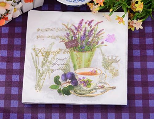 Promices 20pcs Food Grade flower Paper Napkins for Party Wedding Decoration
