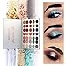 Beauty Glazed Professional Cosmetic Matte Shimmer Eyeshadow Palette 35 Color With Drop Shaped Cotton Pad Long Lasting Eyeshadow Palette Powder Beauty Blender(35 Color+1PCS)