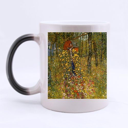 Friends Novelty Birthday Gifts Presents Farm Garden with Crucifix ¡ª Gustav Klimt Tea/Coffee/Wine Cup Cup 100% Ceramic 11-Ounce Morphing Mug