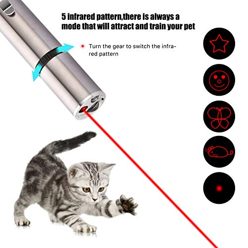 BomStar Cat Light Toy,3-Mode 7-in-1 USB Rechargeable Pet Training Exercise Chaser Tool - //medicalbooks.filipinodoctors.org