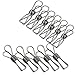 80pcs Stainless Steel Clothes Pins, Lystaii Utility Clips Hooks Clothespin Clothesline Clip 2.2inch for Outdoor Indoor Drying Home Laundry Office Cord Clothespins Kitchen Tools Fastener Socks Scarfs
