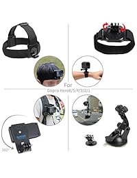 surewo Basic al aire última intervensión kit de accesorios para GoPro Hero 6 5 4 Black Hero 5 4 sesión 4 3 + SJ4000 5000 6000 de plata y Sony Sports DV y más
