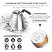 Brewello Gooseneck Kettle - Pour-Over Coffee Kettle with Built-in Thermometer and Triple-Layer Base (40-Ounce/1.2Liter) Stainless Steel Kettle for Baristas and Home Coffee Brewing Enthusiasts