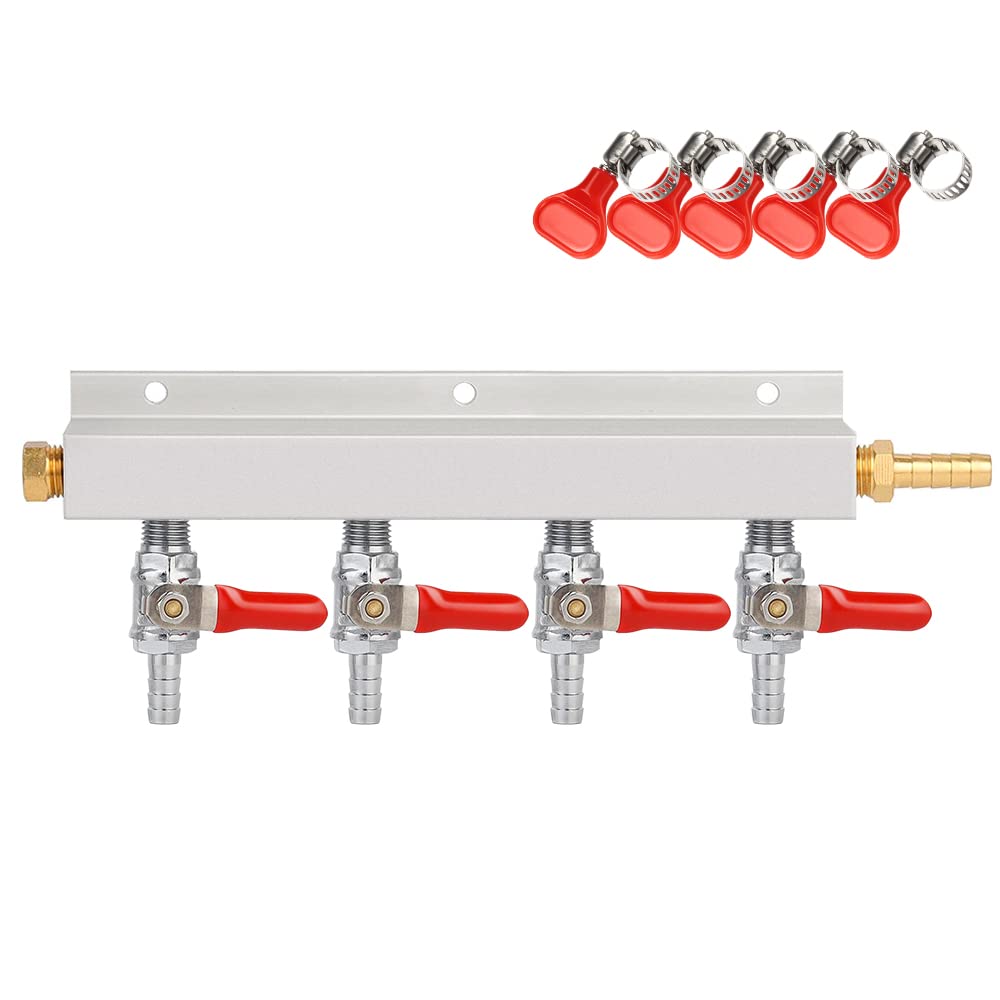 Mua Ferroday 4 Way Gas Manifold 5/16" Barbed Integrated Check Valves