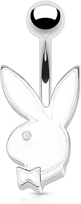 Pierced Owl 16G Officially Licensed Playboy Bunny Stainless Steel