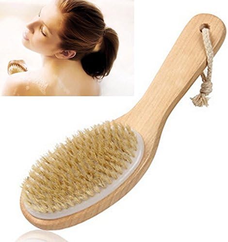 YUNOON Full Body Natural Bristle Dry Skin Exfoliation Brush Detox Cellulite Cleaner / Hair Brush