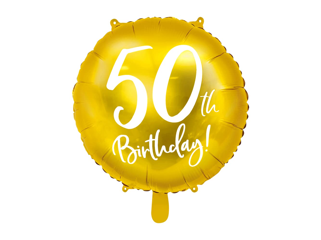 PartyDeco Foil Balloon 45cm for 50th Birthday - Gold "50" Balloon, Helium & Air Compatible, Sturdy, Perfect Birthday Decoration for Men and Women