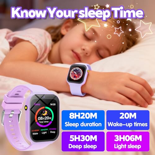 Children's Smartwatch, 1.83 Inches Smartwatch Watch Children Fitness Tracker with 18 Games Camera Pedometer Alarm Clock Waterproof Sleep Monitor Christmas and Birthday Gifts for Girl Boy