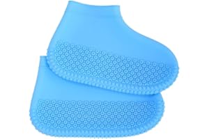 ZOSTLAND Silicone Waterproof Shoe Covers Rain Socks,Reusable Foldable Non-Slip Shoes Boots Shoes Covers Overshoe for Indoor, Rain, Snow, Grassland Shoes for Men & Women & Kids