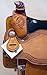 15″, 16″, 17″ Basketweave and Floral Tooled Circle S Roping Saddle with Suede Leather Seat. (16″)thumb 3