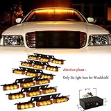 Nilight® Amber 54 X Ultra Bright LED Emergency Warning Use Flashing Strobe Lights Bar for Windshield