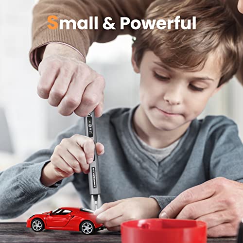 Electric Screwdriver- AM ARROWMAX Cordless Precision Screwdriver Set with 34 Magnetic Precision Bits,4 Gears Torque,Rechargeable Portable Repair Tool Kit for Electronics Laptop Glasses Watch (SES)