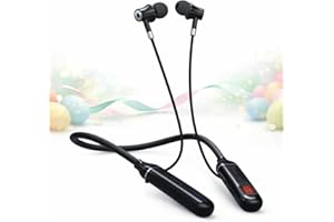 Bluetooth Headphones, 100 Hours Playtime Wireless Headphones with Digital Display, USB C Fast Charging, Foldable Neckband Blu