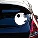 Yoonek Graphics Death Star by Decal Sticker for Car Window, Laptop, Motorcycle, Walls, Mirror and More. # 466 (4