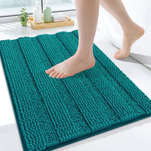 Grandaily Chenille Striped Bath Rug 24x16