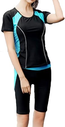 women's swim shirt and shorts