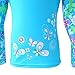 TFJH E Girls Swimsuit UPF 50+ UV Two-Piece Rash Guard Suits Blue Long 3-4 Years 4A