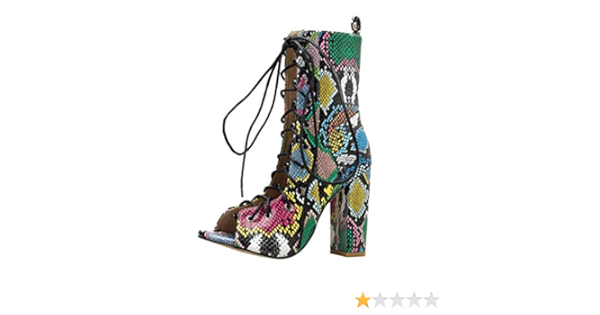 multicolor snake print boots