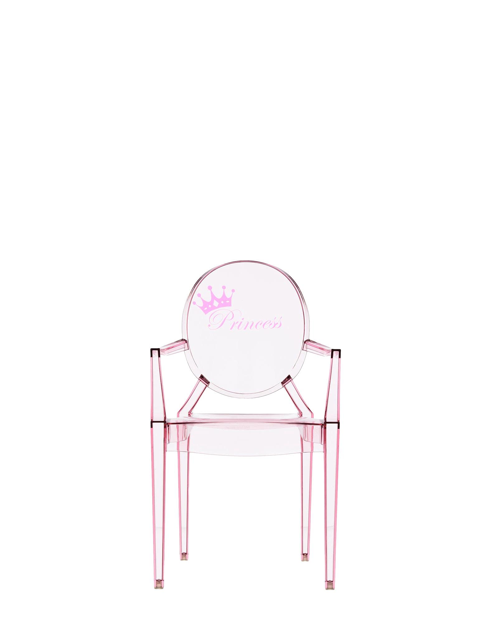 Kartell Loulou Ghost Kids, Plastic, Pink, 37 x 39 x 63 cm