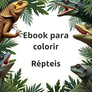 Livro E-book para colorir répteis