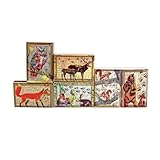 FOREST FRIENDS MINI MATCHBOX 6 PIECE SET 2.188x1.5x.5