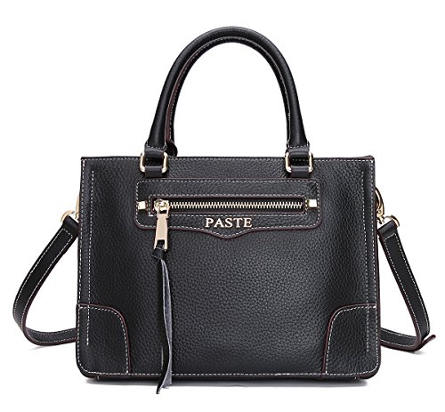 SAIERLONG Ladies Designer Womens Black First Layer Of Leather Handbags Tote Shoulder Bags