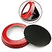 Homder 2 Pack 8.8 Inches Non-Stick Removable Loose Round Bottom Quiche Tart Pan, Tart Pie Pan,Pizza Disk Round Tart Quiche Pan with Removable Base(Red and Black)