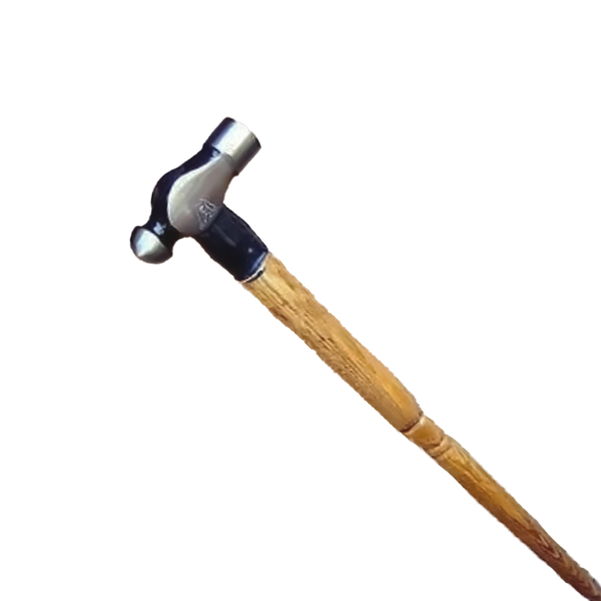 Photo 1 of Fashionable Cool Walking Cane Hammer Head, Black Silver Fancy Wooden Walking Stick for Men & Women Seniors Adult Decorative Hnadle, Handmade Gentleman Natural Walking Stick