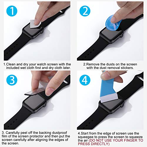 Youmaofa Screen Protector Matte voor Apple Watch 38mm Serie 3/2/1, (3 Pack) Aottom 3D Gebogen Randen Volledige Dekking… - Afbeelding 8