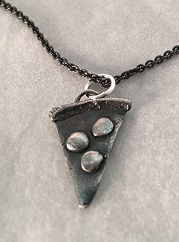 Sterling Silver Pizza Charm Necklace