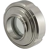 Circular Viewing 38mm 1-1/2" 1.5" Clear Sanitary Sight Glass Stainless Steel SS316