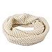 Winter Warm Weave Knitting Crochet Women Neck Warmer Infinity Scarves Loop Scarf Great Christmas Gift,Beige