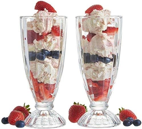 Vintage Gourmet (TM) Tall American Retro Style Soda Fountain Ice Cream Knickerbocker Glory Dessert Sundae Milkshake Glasses 340 millilitres - Image 3